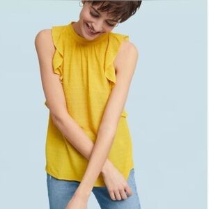 Anthropologie Maeve Lola Ruffled Blouse - Small